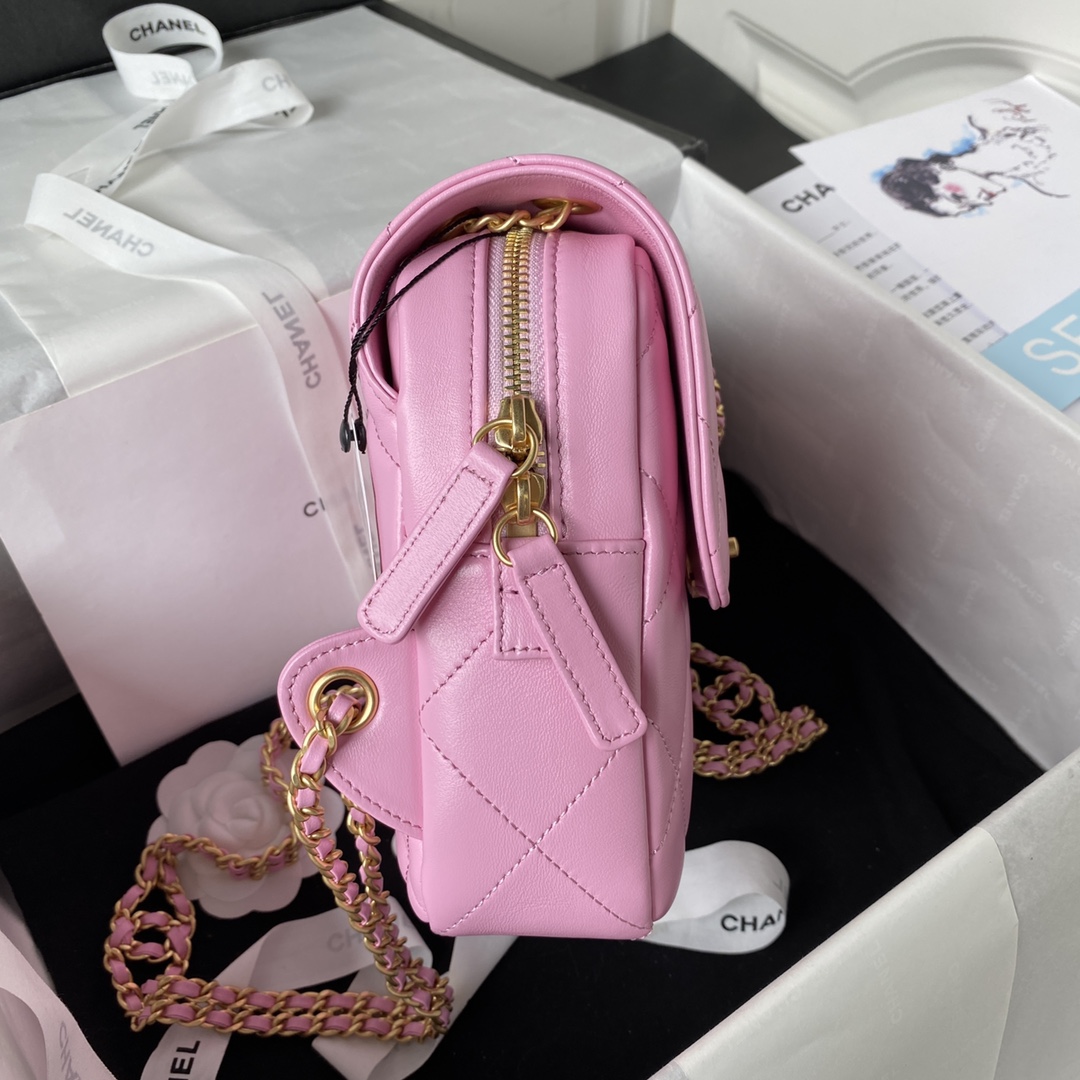 Lambskin Mini Backpack AS3884 Pink